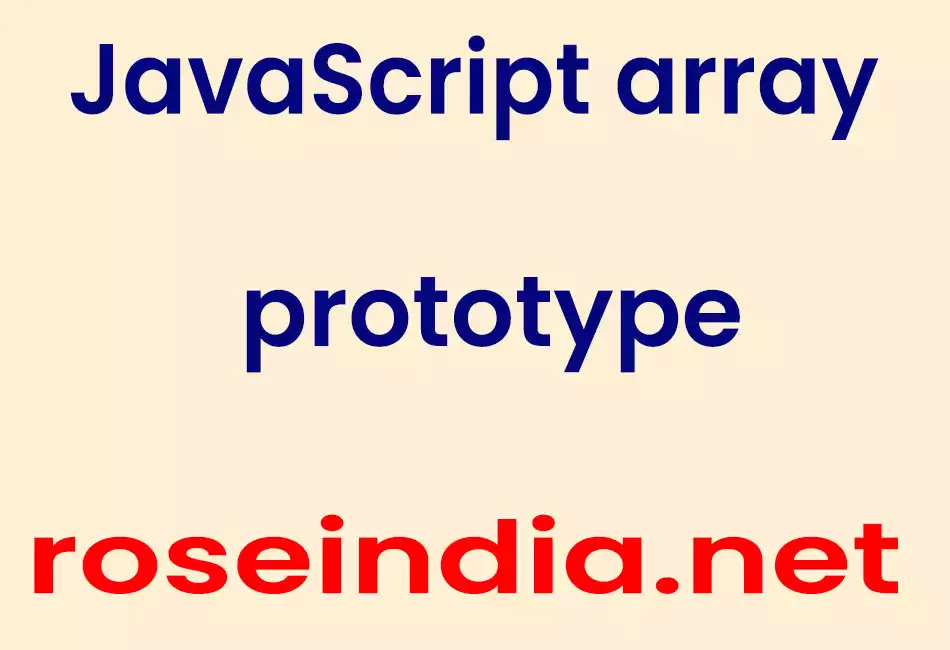 JavaScript array prototype