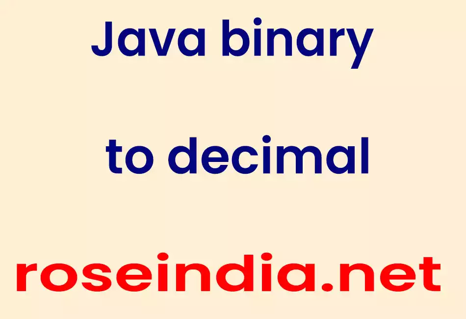 Java binary to decimal