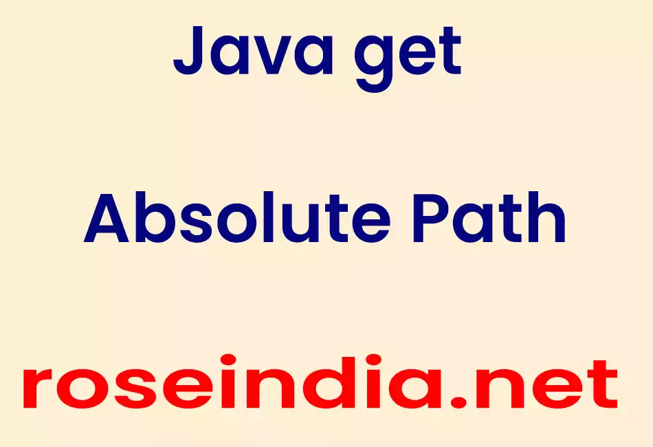 Java get Absolute Path