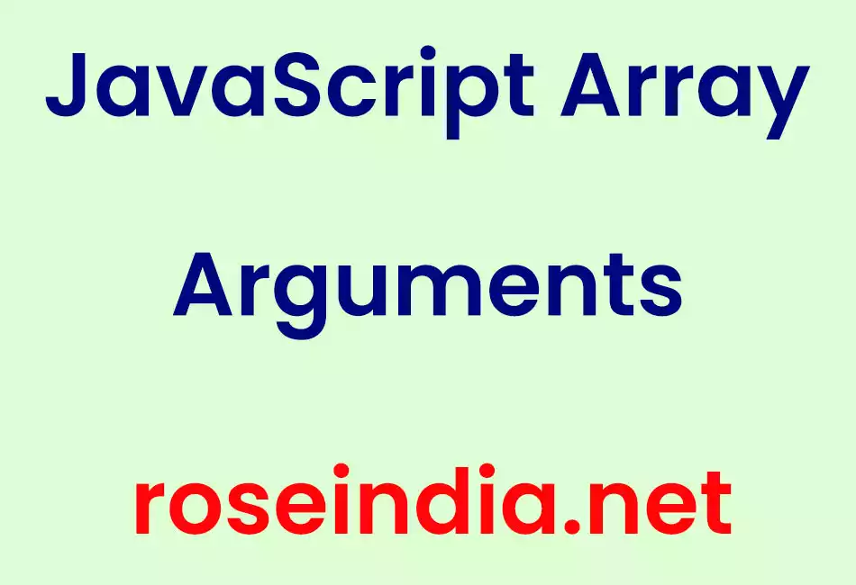 JavaScript Array Arguments