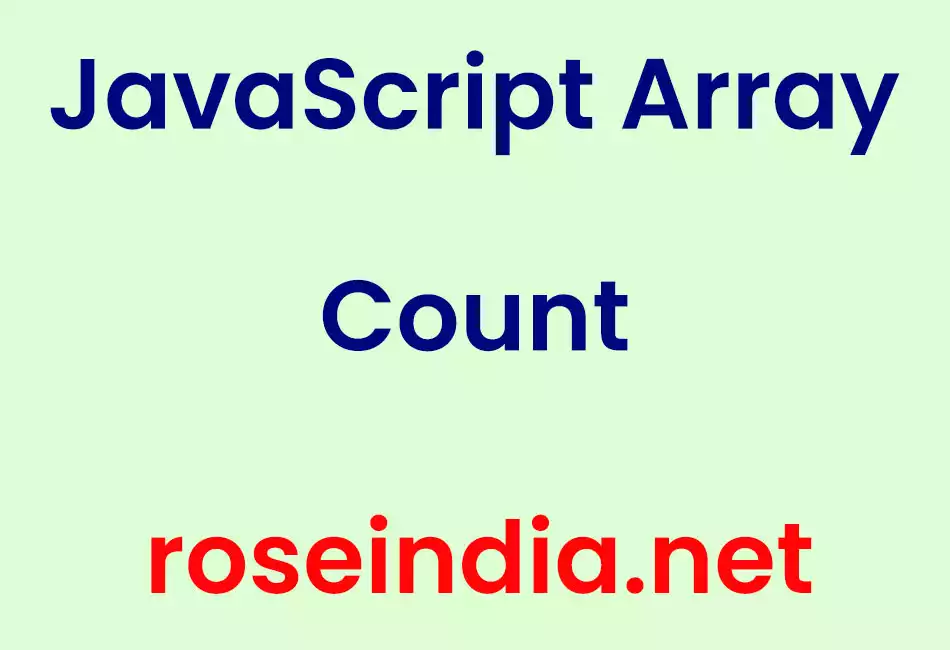 JavaScript Array Count