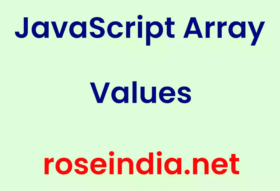 JavaScript Array Values