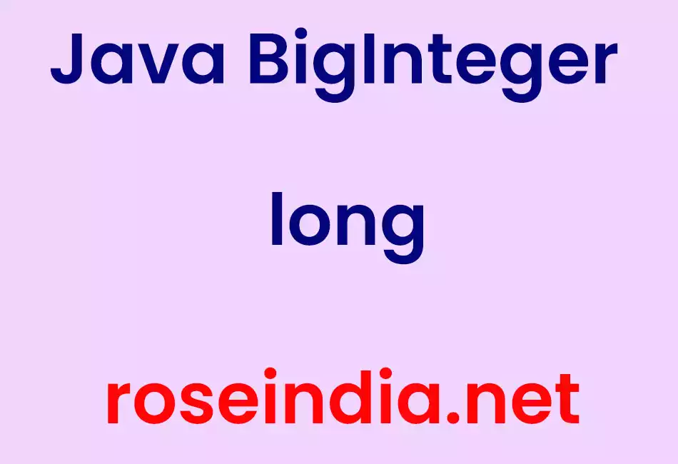 Java BigInteger long