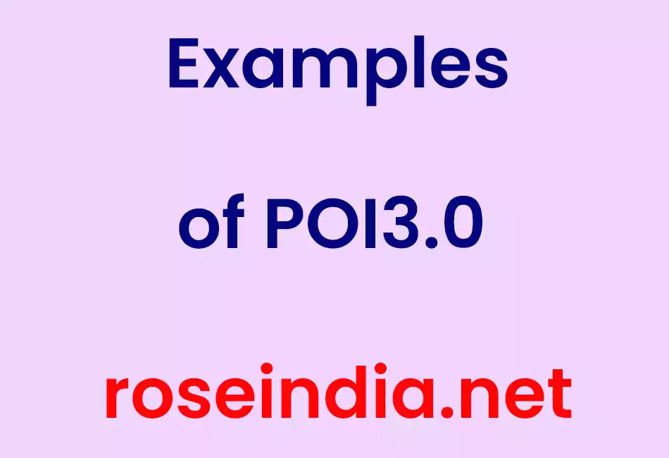 Examples of POI3.0