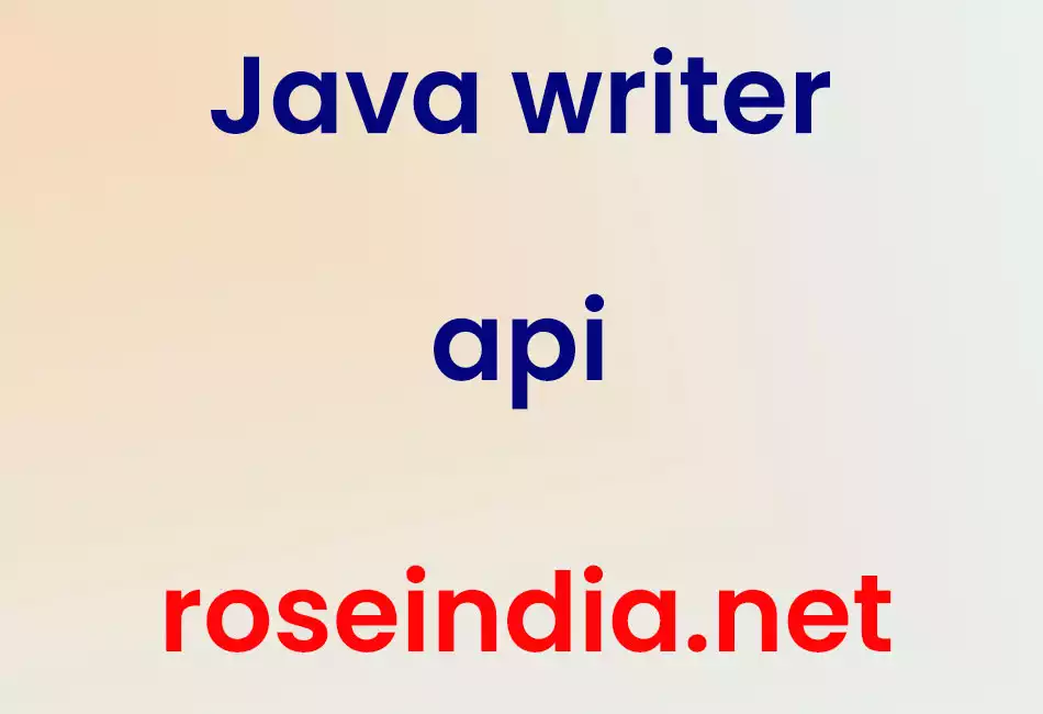 Java writer api