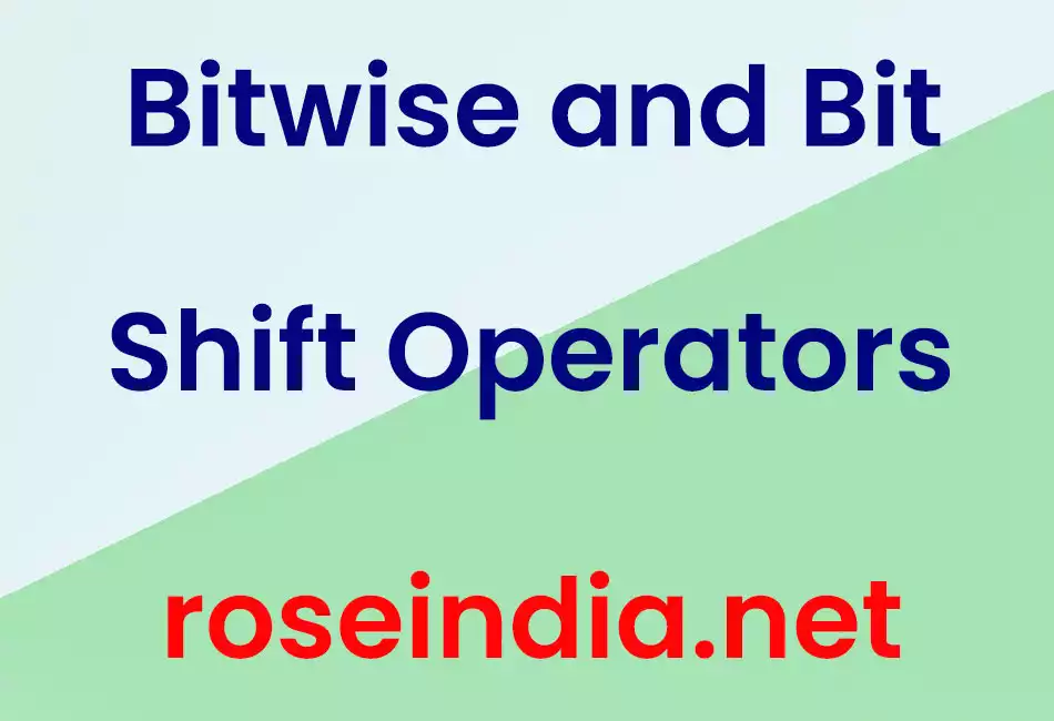 Bitwise and Bit Shift Operators