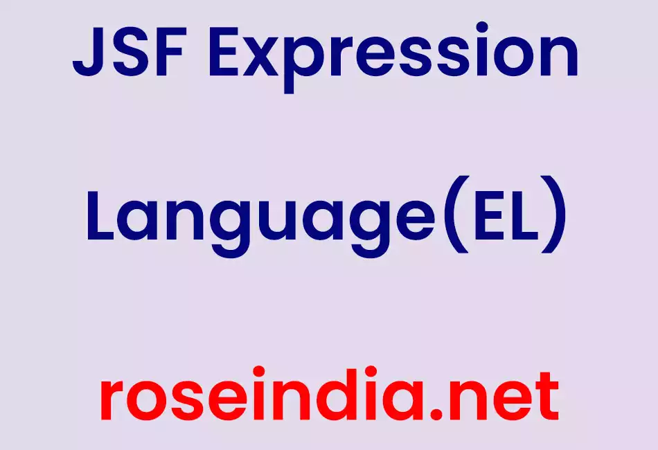 JSF Expression Language(EL)