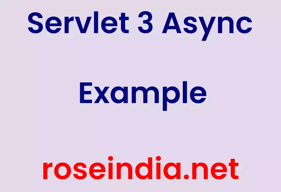 Servlet 3 Async Example