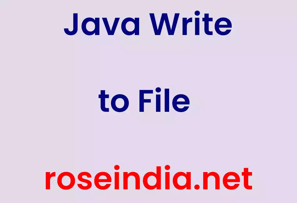 Java Write to File
