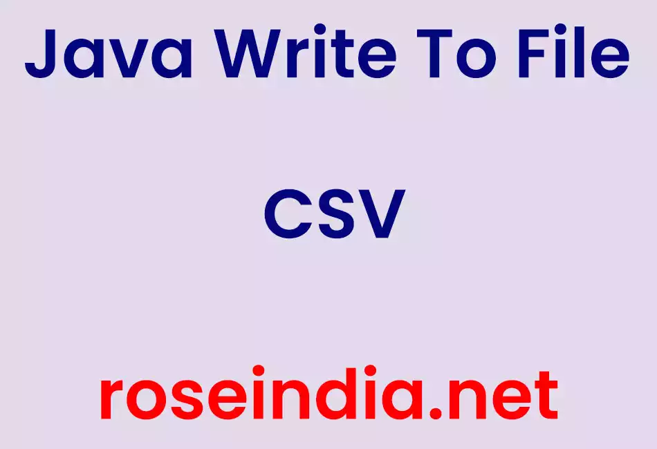 Java Write To File CSV