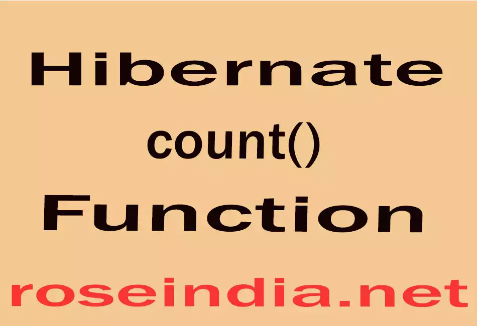 Hibernate count() Function