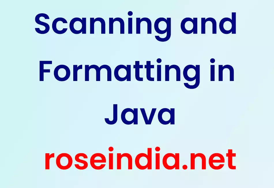 Scanning and Formatting in Java