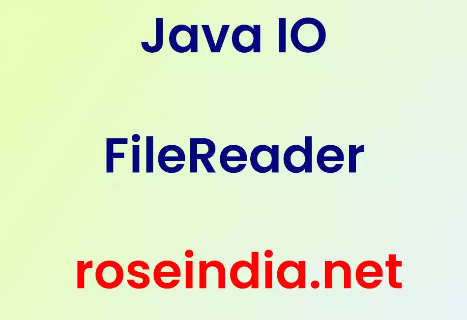 Java IO FileReader