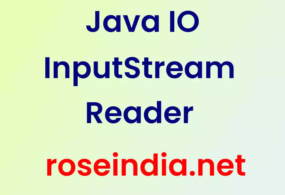 Java IO InputStreamReader