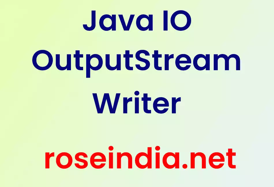 Java IO OutputStreamWriter