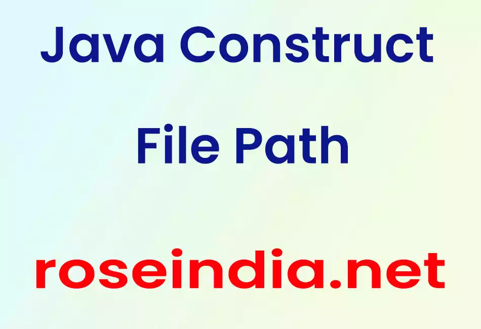 Java Construct File Path