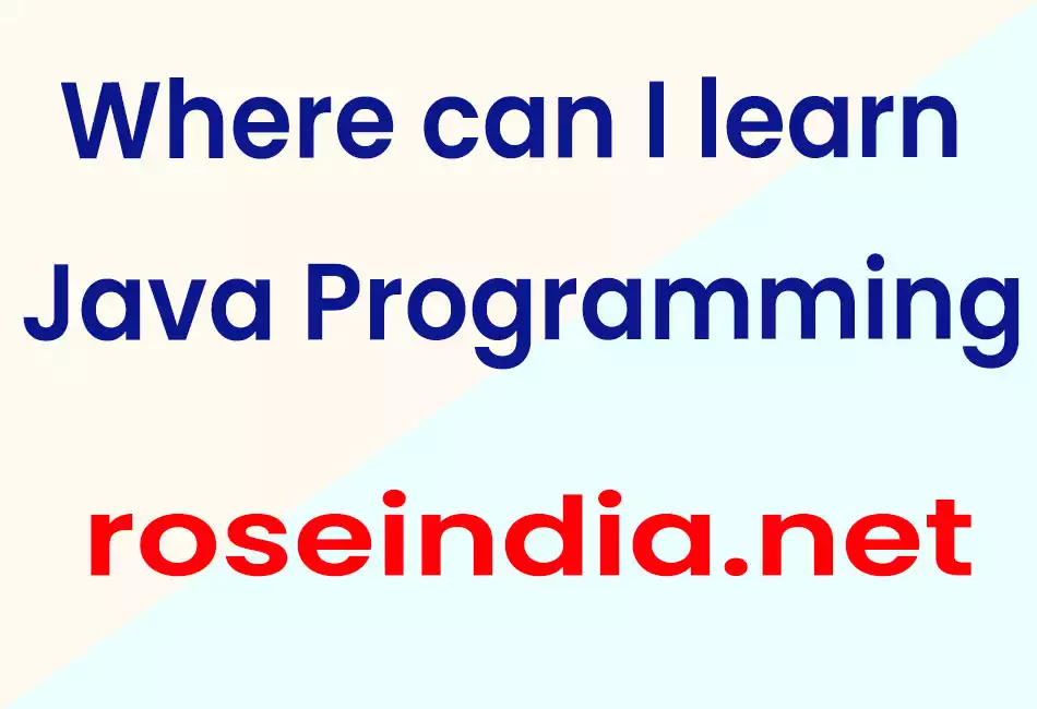 Where can I learn Java Programming