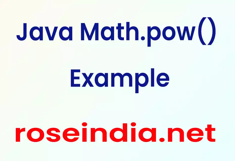 Java Math.pow() Example