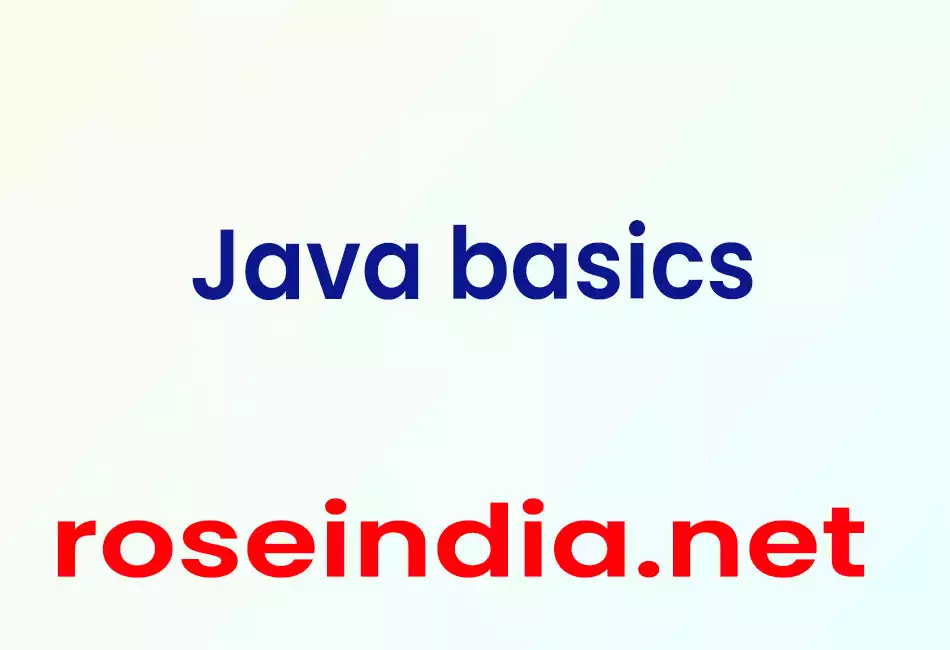 Java basics