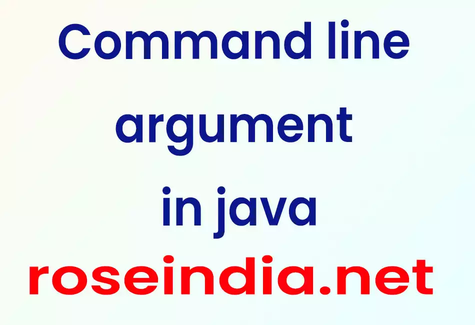 Command line argument in java