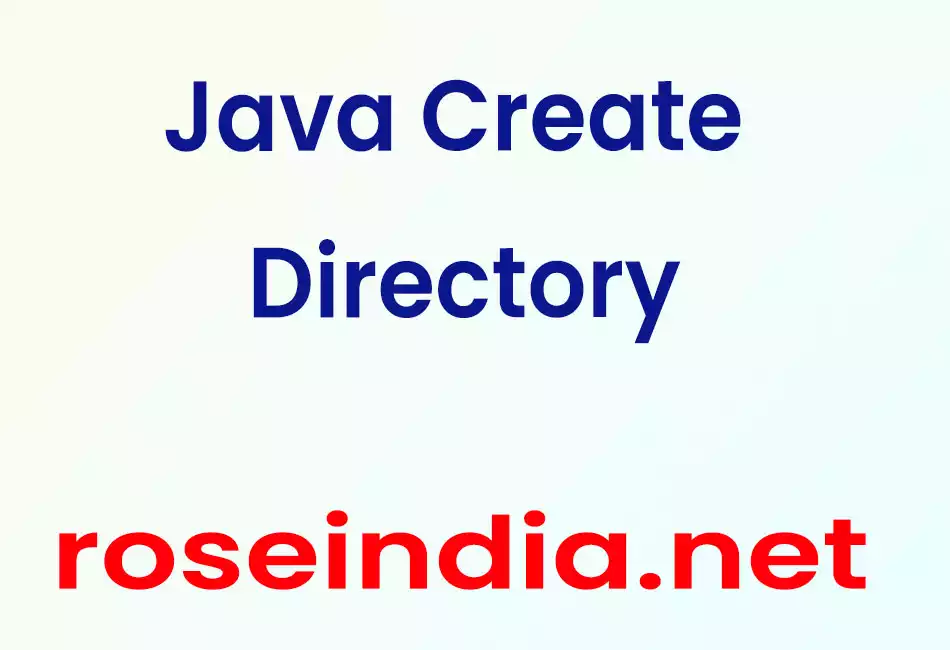 Java Create Directory