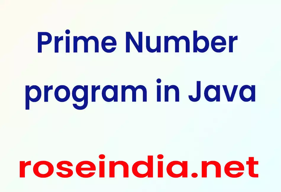 Prime number program in java