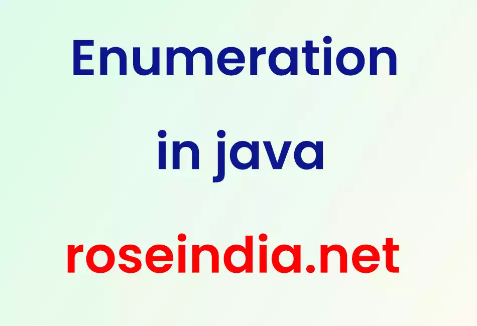 Enumeration in java