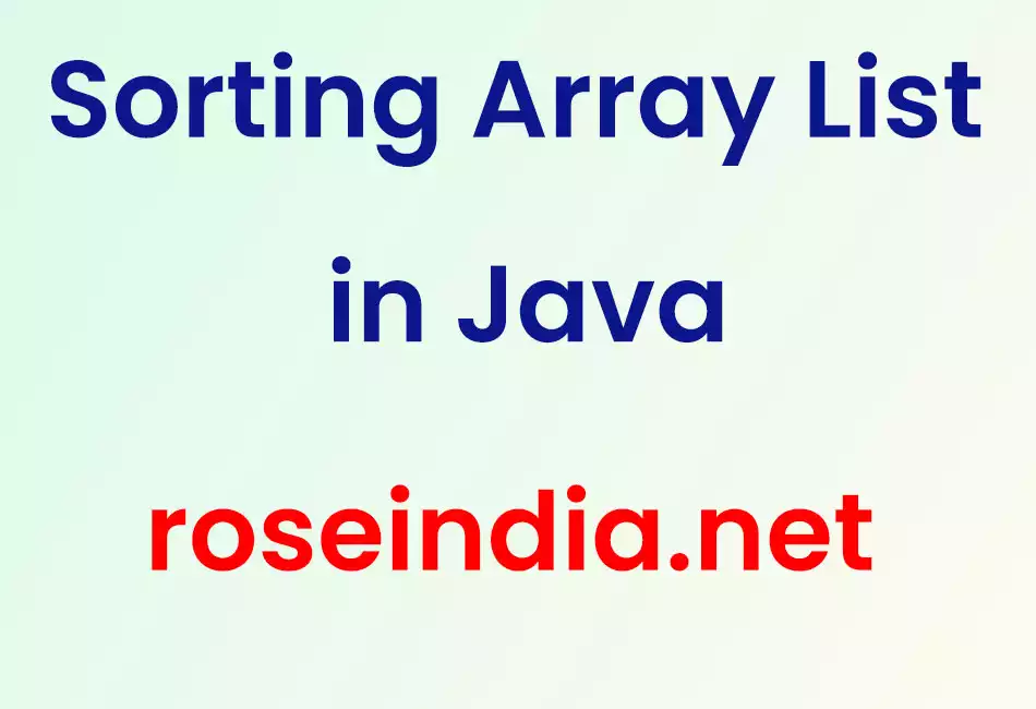 Sorting Array List in Java