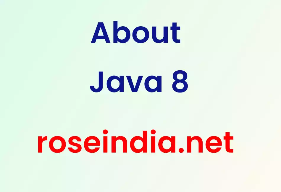 About Java 8