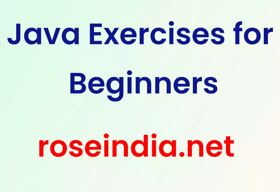 Java Exercises for Beginners