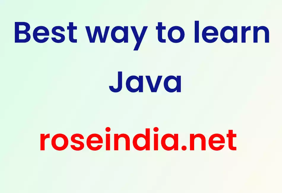 Best way to learn Java