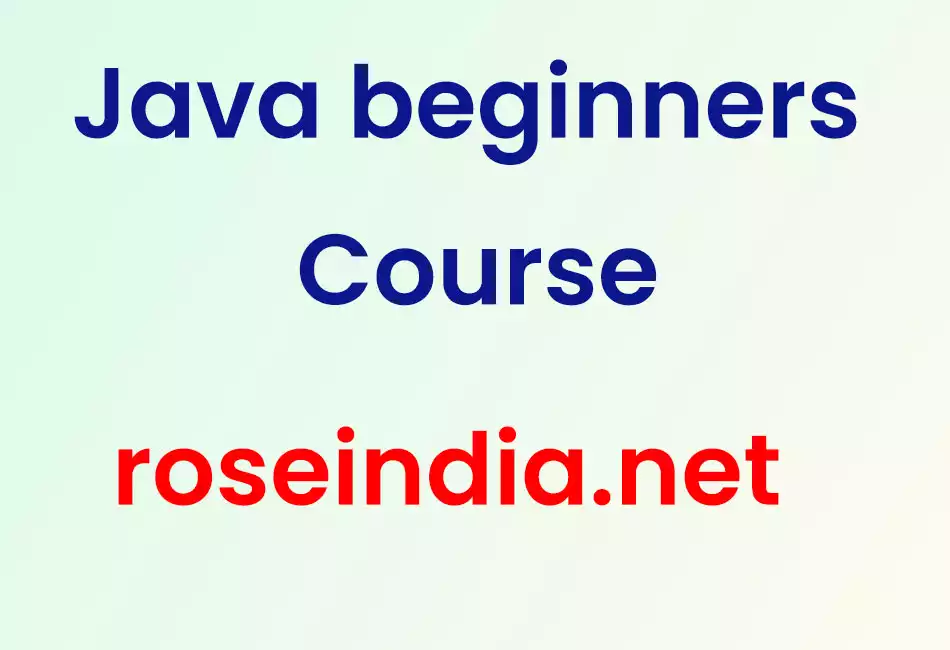 Java beginners Course