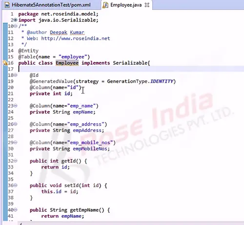 Hibernate 5 deals spring example