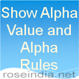 Show Alpha Value and Alpha Rules