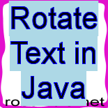 Rotate Text in Java