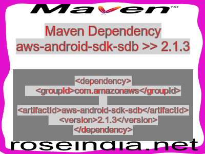 Maven dependency of aws-android-sdk-sdb version 2.1.3