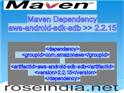 Maven dependency of aws-android-sdk-sdb version 2.2.15