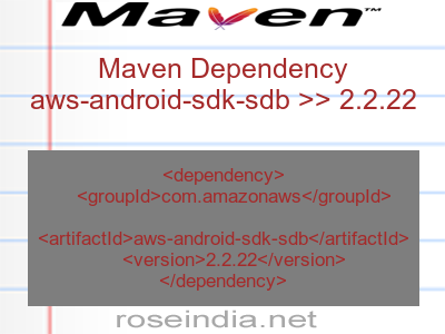 Maven dependency of aws-android-sdk-sdb version 2.2.22