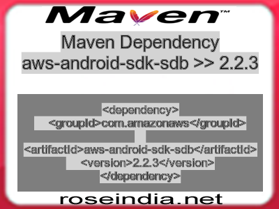 Maven dependency of aws-android-sdk-sdb version 2.2.3