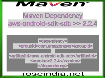 Maven dependency of aws-android-sdk-sdb version 2.2.4