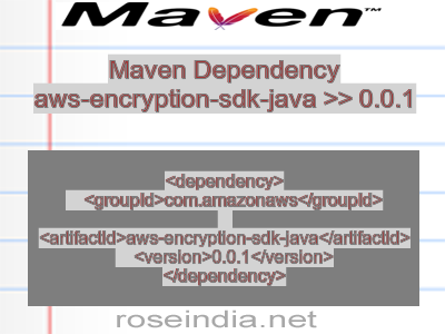 Maven dependency of aws-encryption-sdk-java version 0.0.1