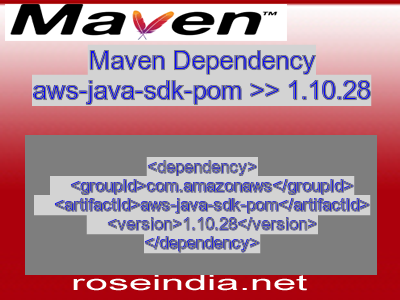Maven dependency of aws-java-sdk-pom version 1.10.28