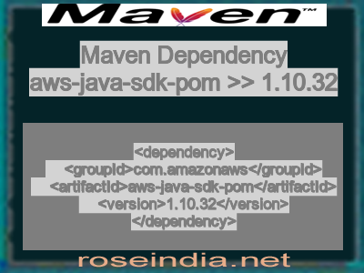 Maven dependency of aws-java-sdk-pom version 1.10.32