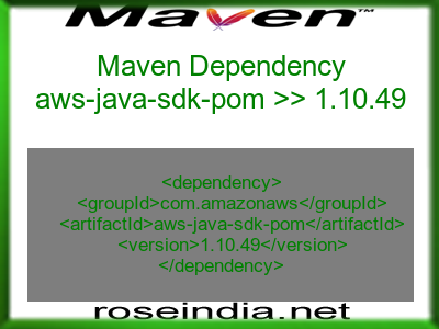 Maven dependency of aws-java-sdk-pom version 1.10.49