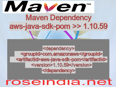 Maven dependency of aws-java-sdk-pom version 1.10.59