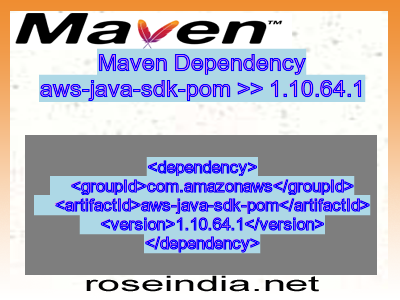 Maven dependency of aws-java-sdk-pom version 1.10.64.1