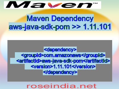 Maven dependency of aws-java-sdk-pom version 1.11.101
