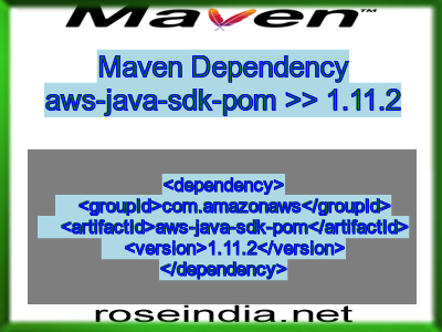 Maven dependency of aws-java-sdk-pom version 1.11.2
