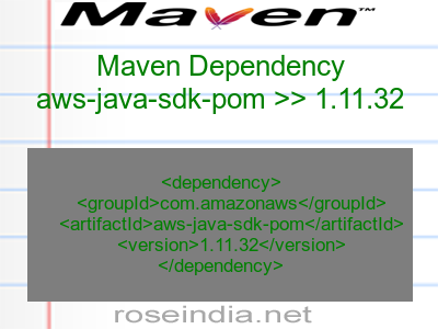 Maven dependency of aws-java-sdk-pom version 1.11.32