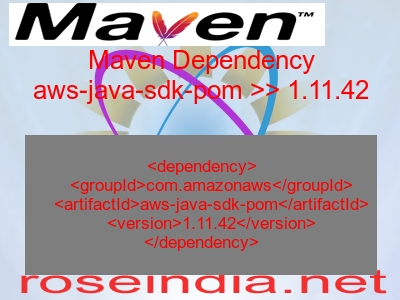 Maven dependency of aws-java-sdk-pom version 1.11.42